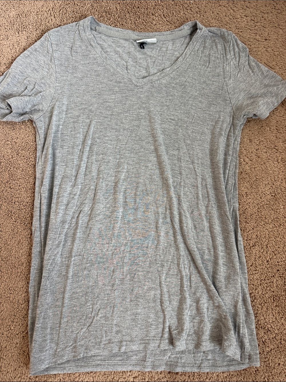 Noisy may Gray V-Neck Tee